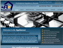 Tablet Screenshot of excellentappliancerepair.com